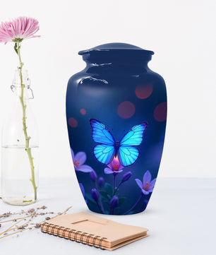 Blue Butterfly Urn for Human Ashes | Blue Butterfly Cremation Urn