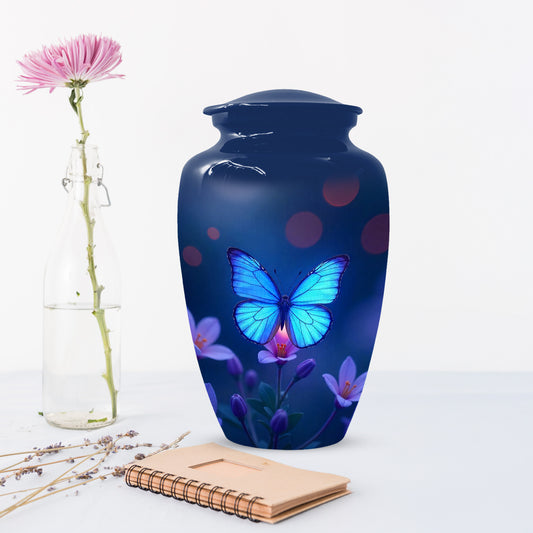 Blue Butterfly Urn for Human Ashes | Blue Butterfly Cremation Urn
