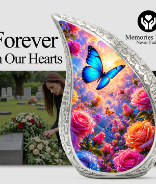 Butterfly Urn for Mom | Beautiful Butterfly Urn for Human Ashes