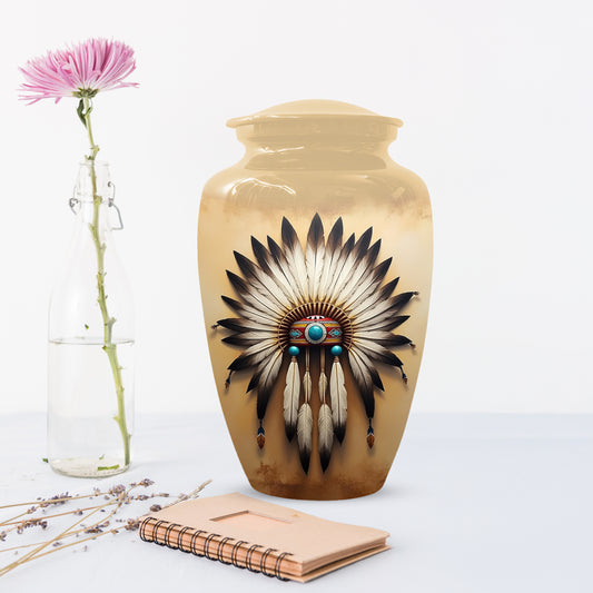 Native Urn for Human Ashes | Native American Inspired Adult Cremation Urn Memorial