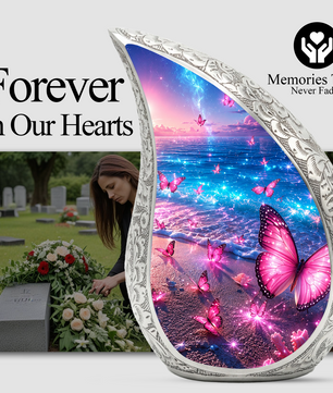 Butterfly Urn for Human Ashes | Adult Cremation Urn with Butterfly Design