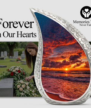 Ocean Sunset Adult Urn for Human Ashes – Premium Ocean Sunset Cremation Urn
