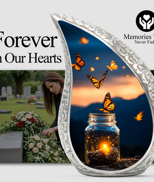 Butterfly Memorial Urn for Ashes, Adult Cremation Urn for Mom