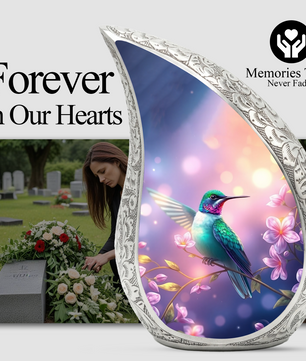 Hummingbird Urn for Mom | Elegant Memorial Urn for Women