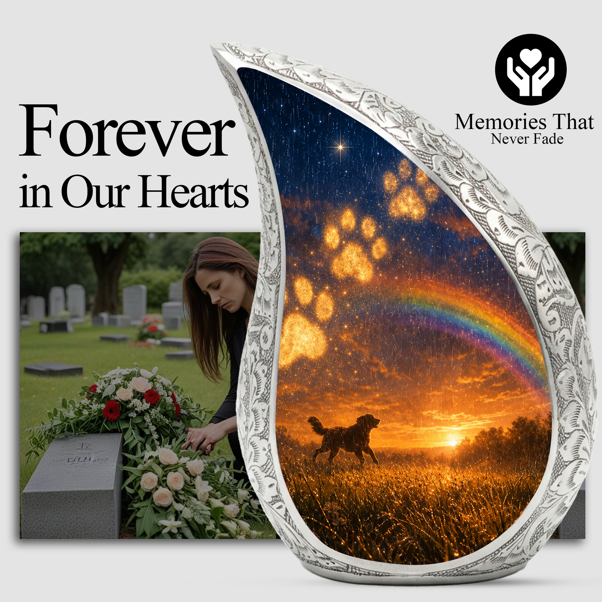 Dog Urn for Human Ashes | Personalized Dog Urn & Unique Pet Memorial | Adult Cremation Urn for Dog Lovers