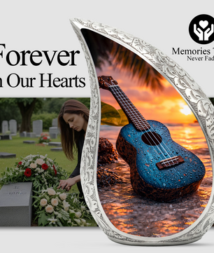 Guitar Beach Adult Urn for Human Ashes
