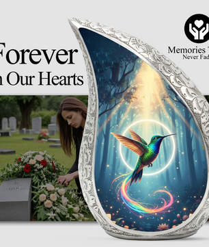 Hummingbird Urn for Mom | Personalized Memorial Urn | Adult Cremation Urn for Ashes
