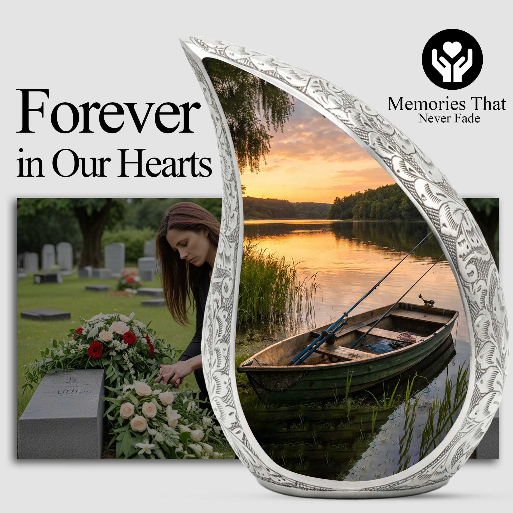 Fishing Adult Urn for Human Ashes – Gone Fishing Cremation Urn