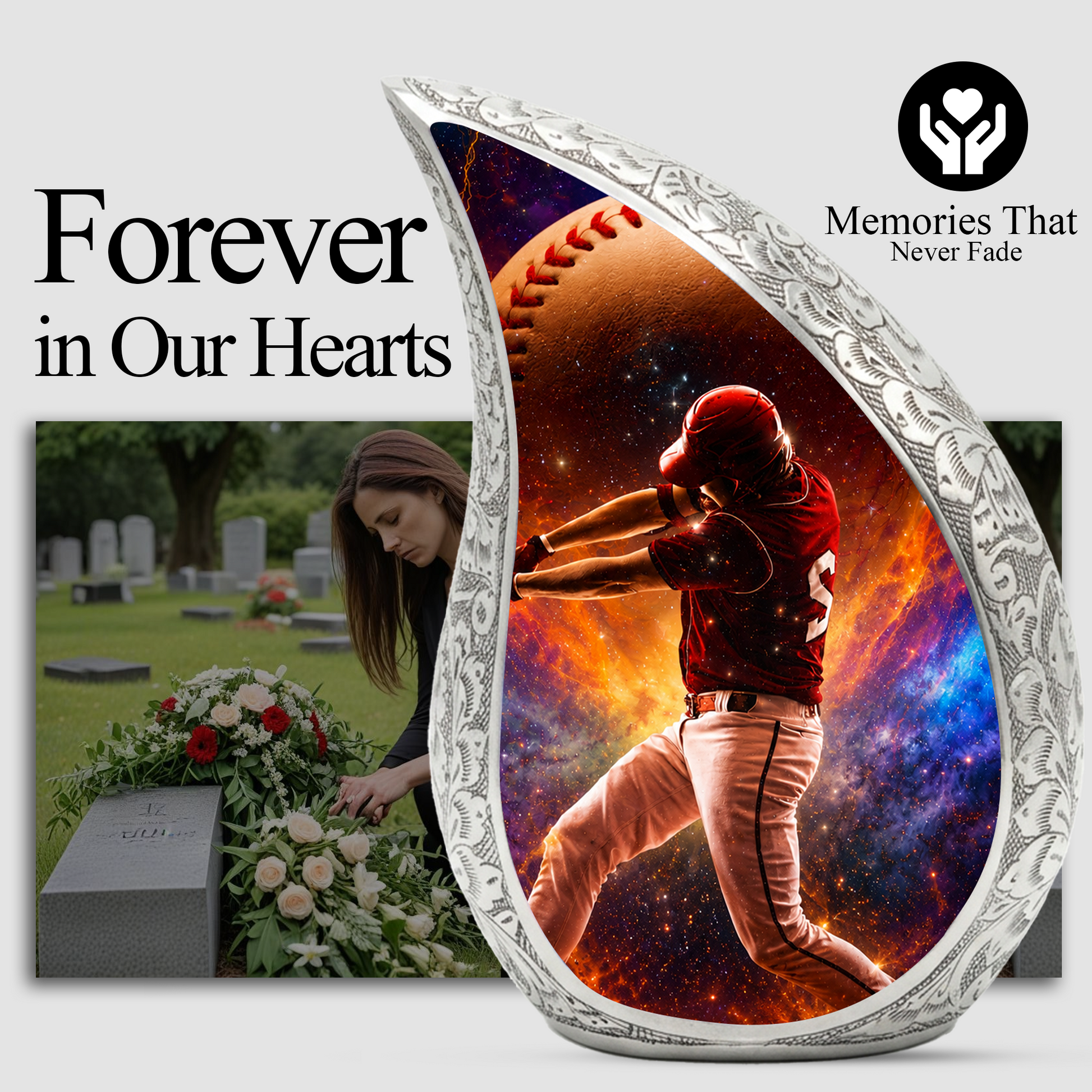 Baseball Cremation Urn for Dad