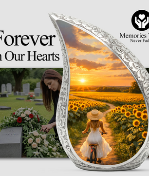 Sunflower Urn for Mom – Premium Sunflower Cremation Urn for Human Ashes