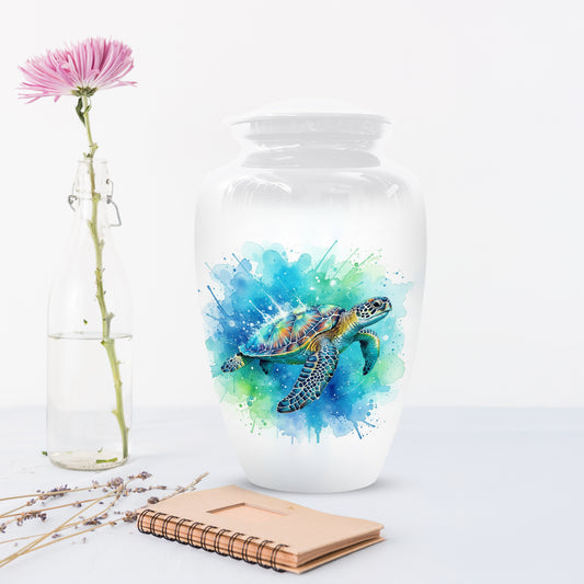 Turtle Urn for Human Ashes | Peaceful Turtle Adult Cremation Urn & Nature Memorial