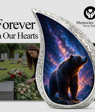 Bear Mountain Adult Urn for Human Ashes – Wildlife Adult Cremation Urn