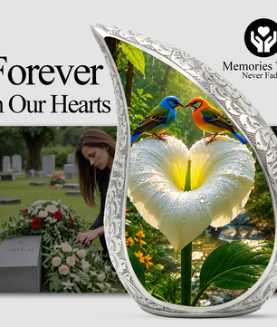 Bird Love Adult Urn for Human Ashes – Elegant Adult Cremation Urn