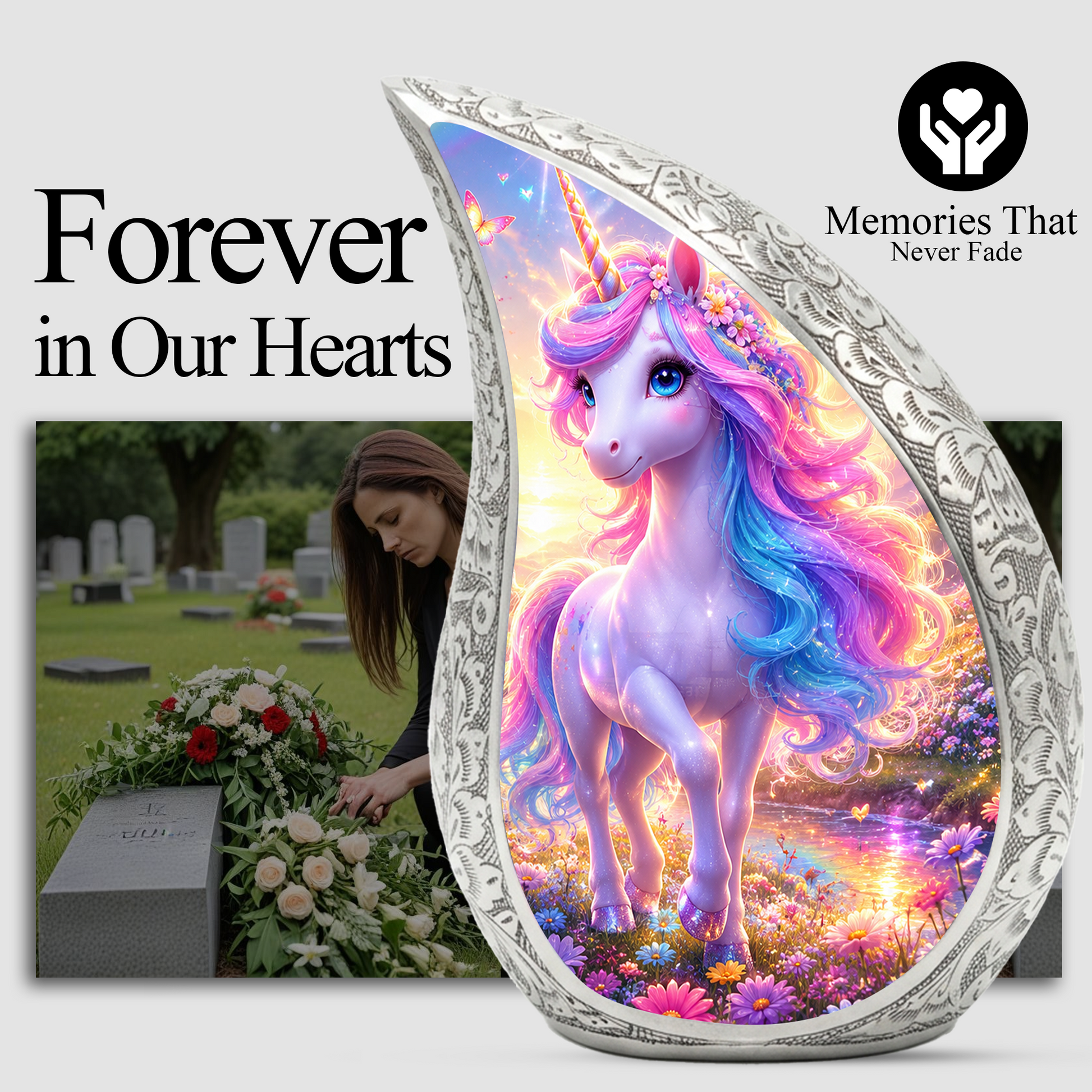 Unicorn Adult Urn for Ashes,Cremation Urn for Women