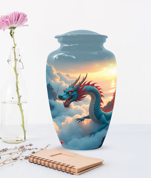 Celestial Sky Dragon Urn for Adult Ashes – Fantasy Dragon Adult Cremation Urn |  Memorial Urn
