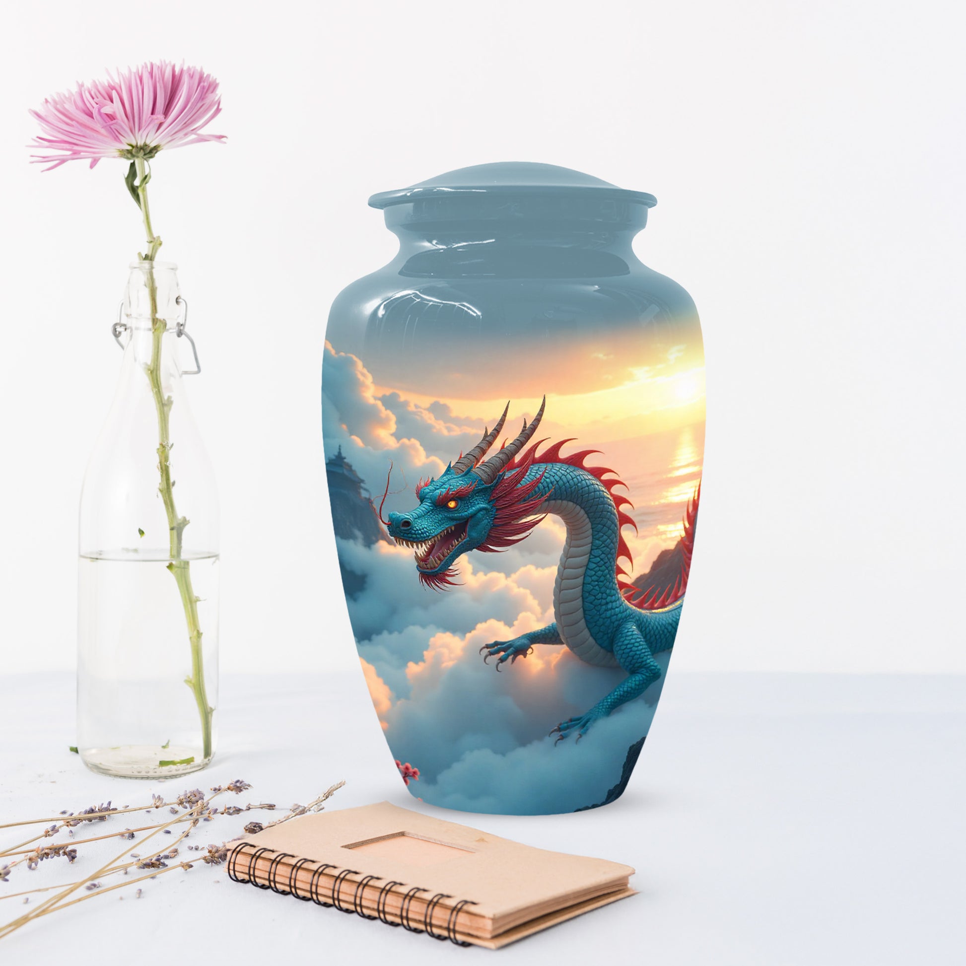 Celestial Sky Dragon Urn for Adult Ashes – Fantasy Dragon Adult Cremation Urn |  Memorial Urn