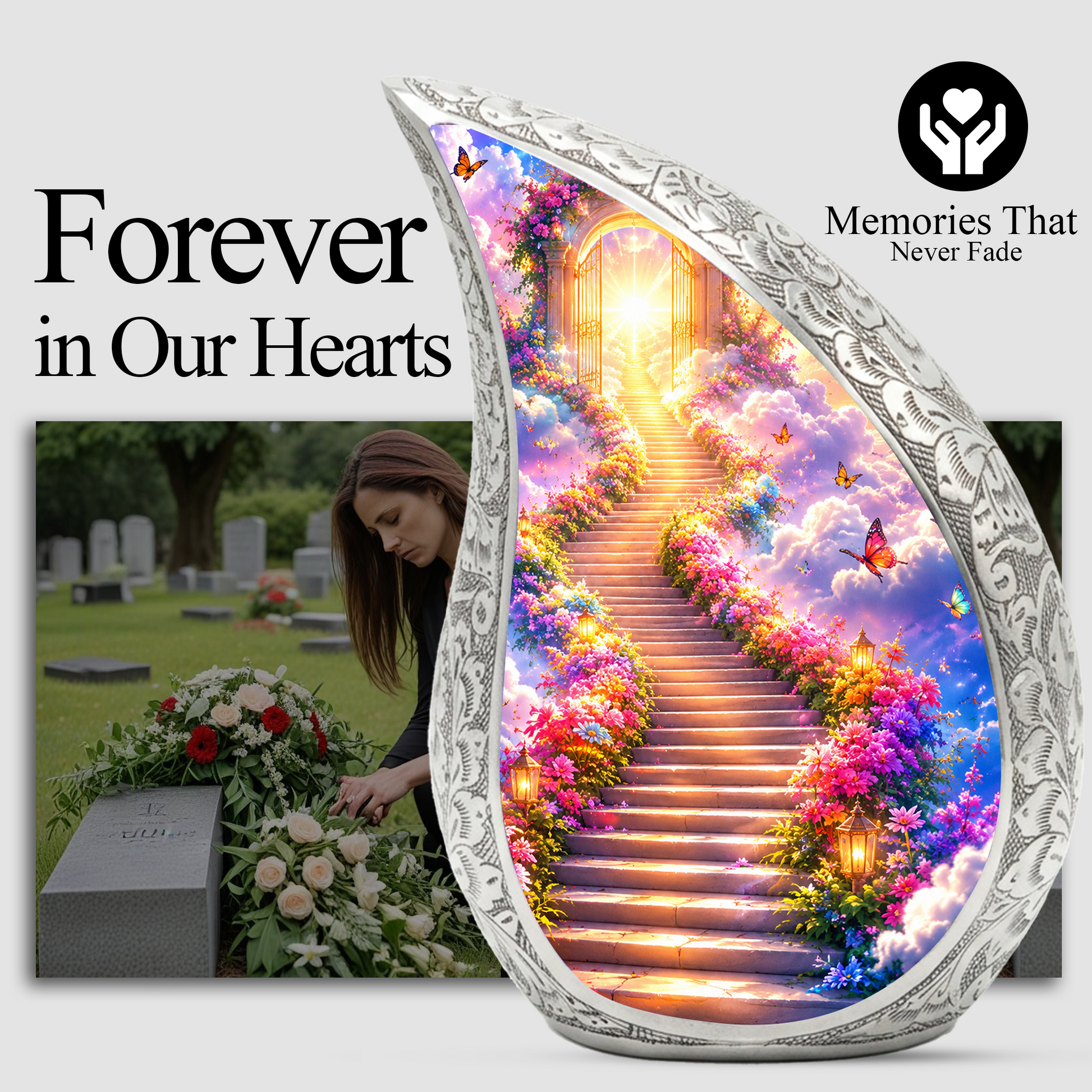 Heaven Gate Adult Urn for Ashes – Personalized Adult Cremation Urn | Memorial Urn & Funeral Urn for Adult Ashes