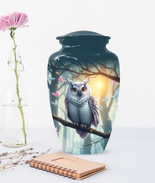 Personalized Owl Urn for Mom – Custom Owl Cremation Urn for Ashes