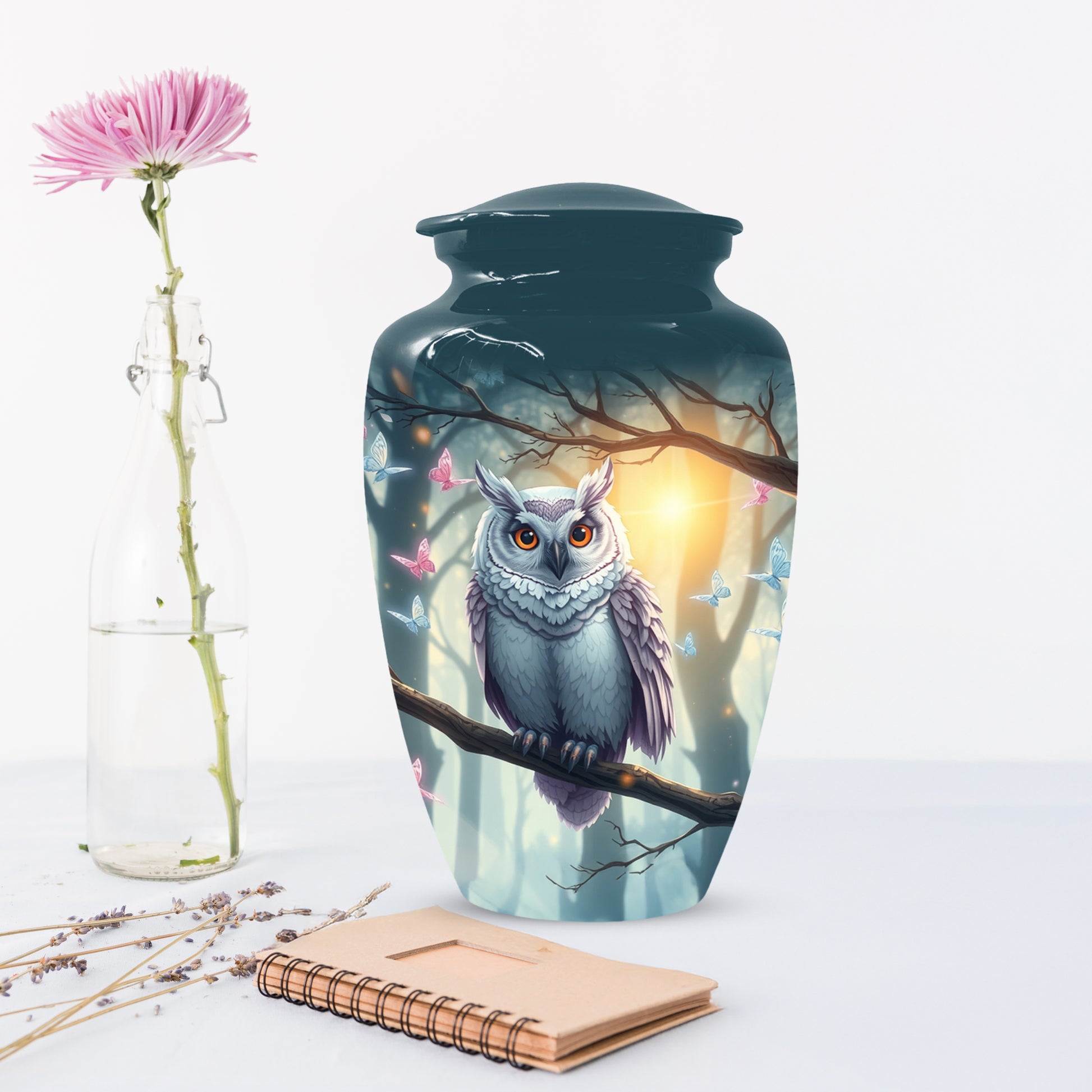 Personalized Owl Urn for Mom – Custom Owl Cremation Urn for Ashes