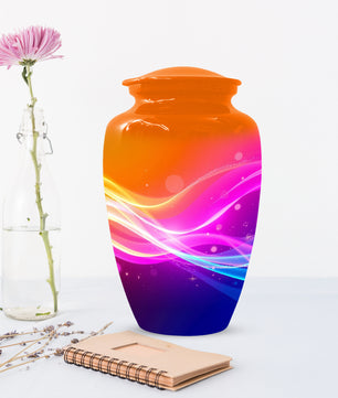 Modern Abstract Cremation Urn for Ashes – Colorful Adult Funeral Urns