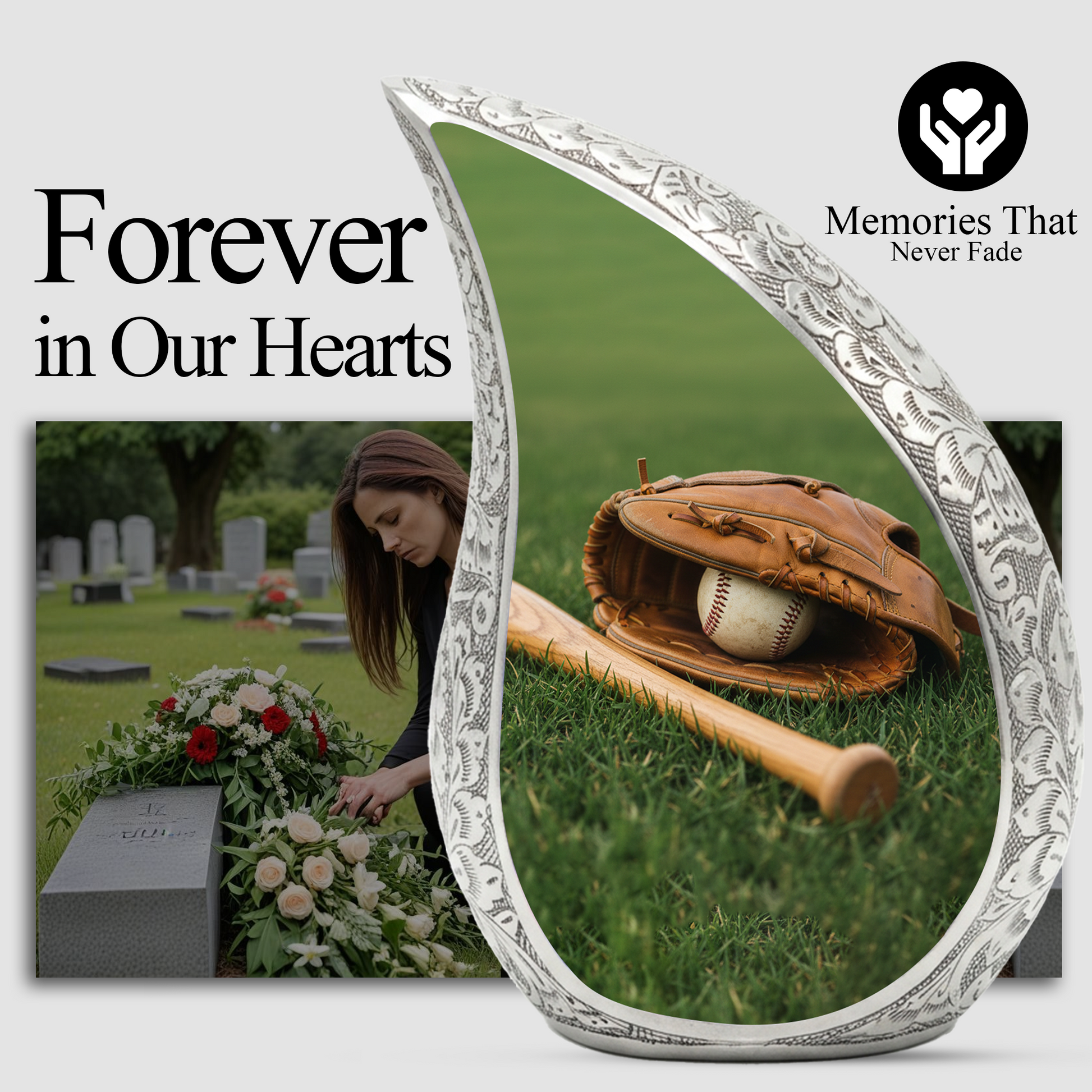Personalized Baseball Urn for Dad | Keepsake Memorial Urn for Father