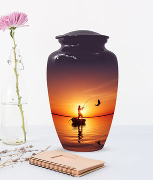 Fishing Urn for Human Ashes | Fishing Cremation Urn for Dad, Men