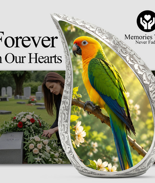 Parrot Urn for Mom – Beautiful Adult Cremation Urn for Mom, Women & Female Ashes
