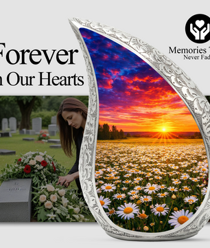 Sunflower Sunset Cremation Urn for Adult Ashes
