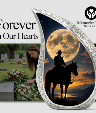 Cowboy Urn for Human Ashes | Western Cremation Urn for Men, Dad, Father & Cowboy Memorial
