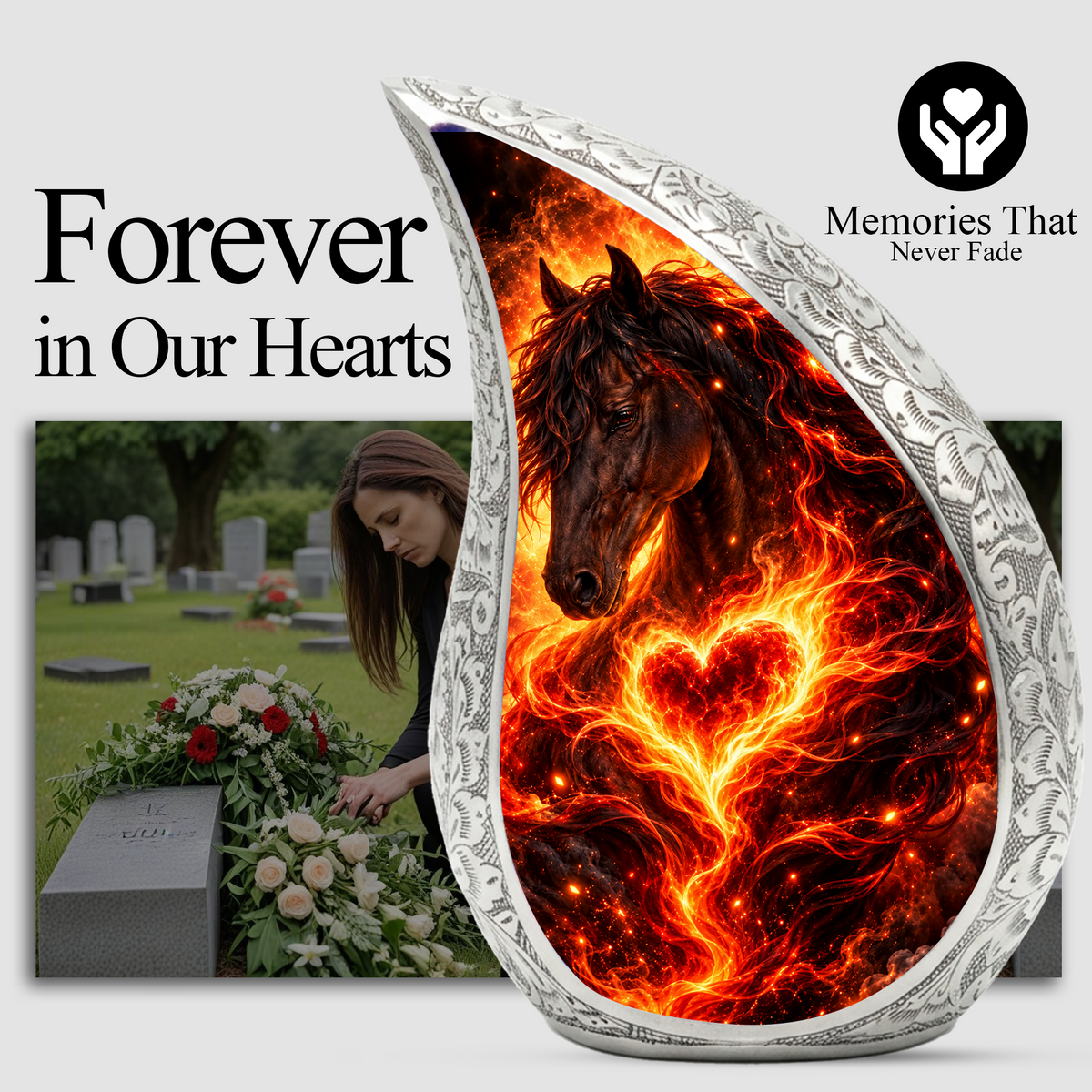 Horse Cremation Urn for Ashes, Horse Memorial Urn, Equestrian Urn, Horse Lover Adult Urn