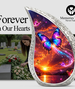 Beautiful Butterfly Urn for Human Ashes | Butterfly Cremation Urn for Mom, Women,