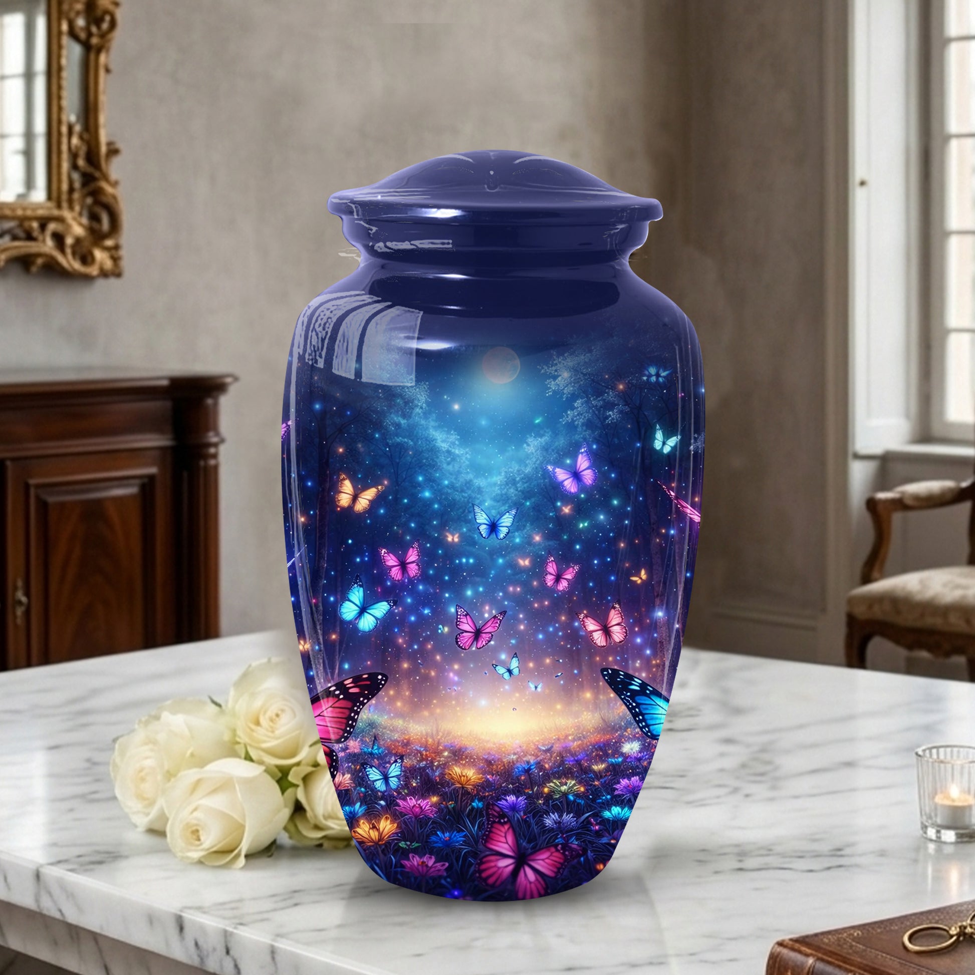 Butterfly Urn for Mom | Beautiful Butterfly Cremation Large Urn for Mother