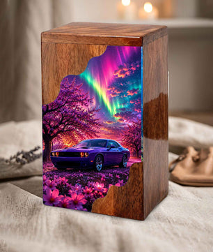 Car Wooden Cremation Urn – Wooden Urn for Human Ashes