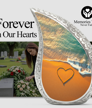Beach Memorial Urn | Ocean Waves Cremation Urn | Personalized Urn for Mom & Loved Ones