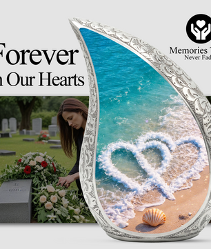 Beach Urns for Human Ashes, Ocean Wave Cremation Urn