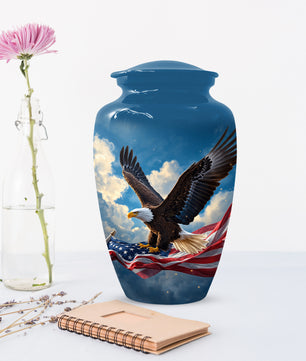 Flying Eagle Urn for Human Ashes | Adult Cremation Urn | Premium Funeral Urn for Adult Ashes