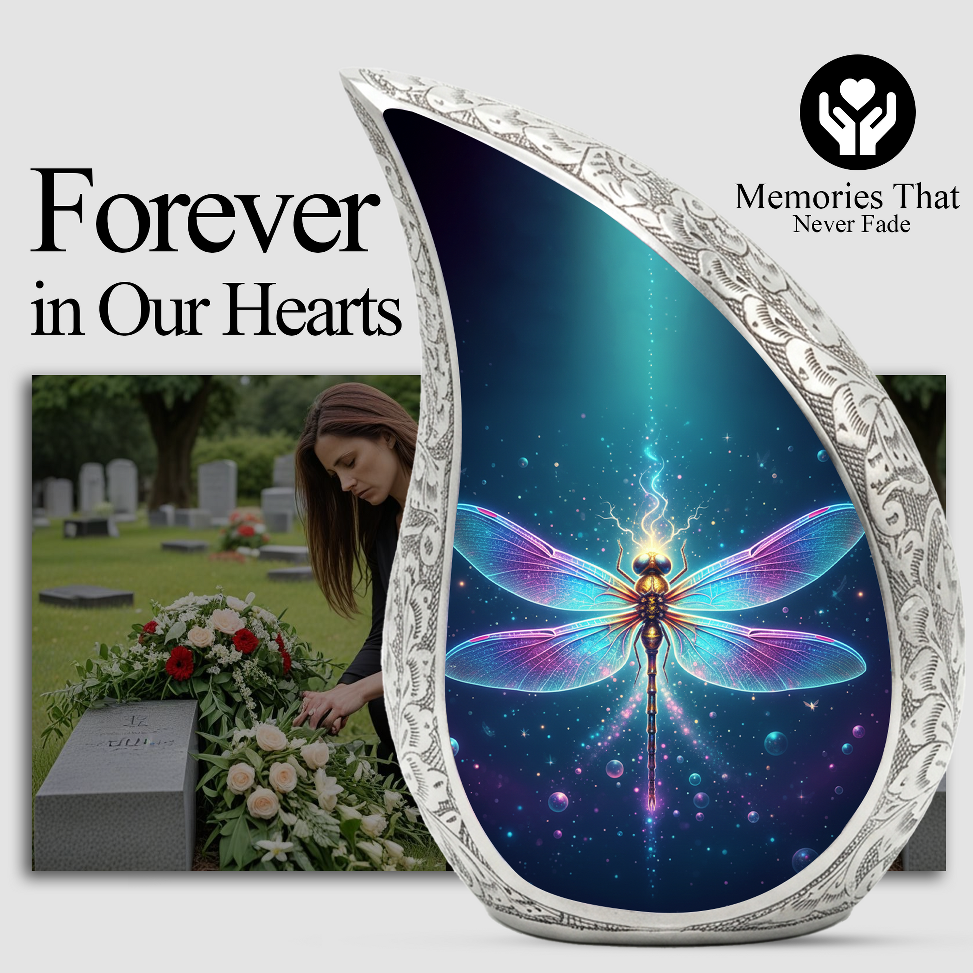 Dragonfly Butterfly Urn for Mom |Butterfly Urns for Human Ashes