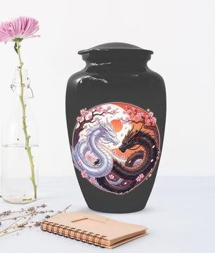 Yin Yang Dragon Urn – Custom Dragon Cremation Urns for Ashes|  Memorial Keepsake for Mom &Dad