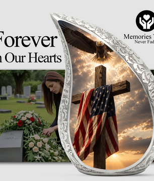 Cross Urn for Human Ashes | Christian Adult Cremation Urn for Men & Women