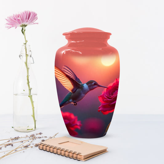 Hummingbird Sunset Adult Urn for Human Ashes | Elegant Adult Cremation Urn for Ashes