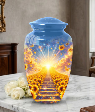 Sunflower Urn for Mom, Adult Female Large Urn for Ashes