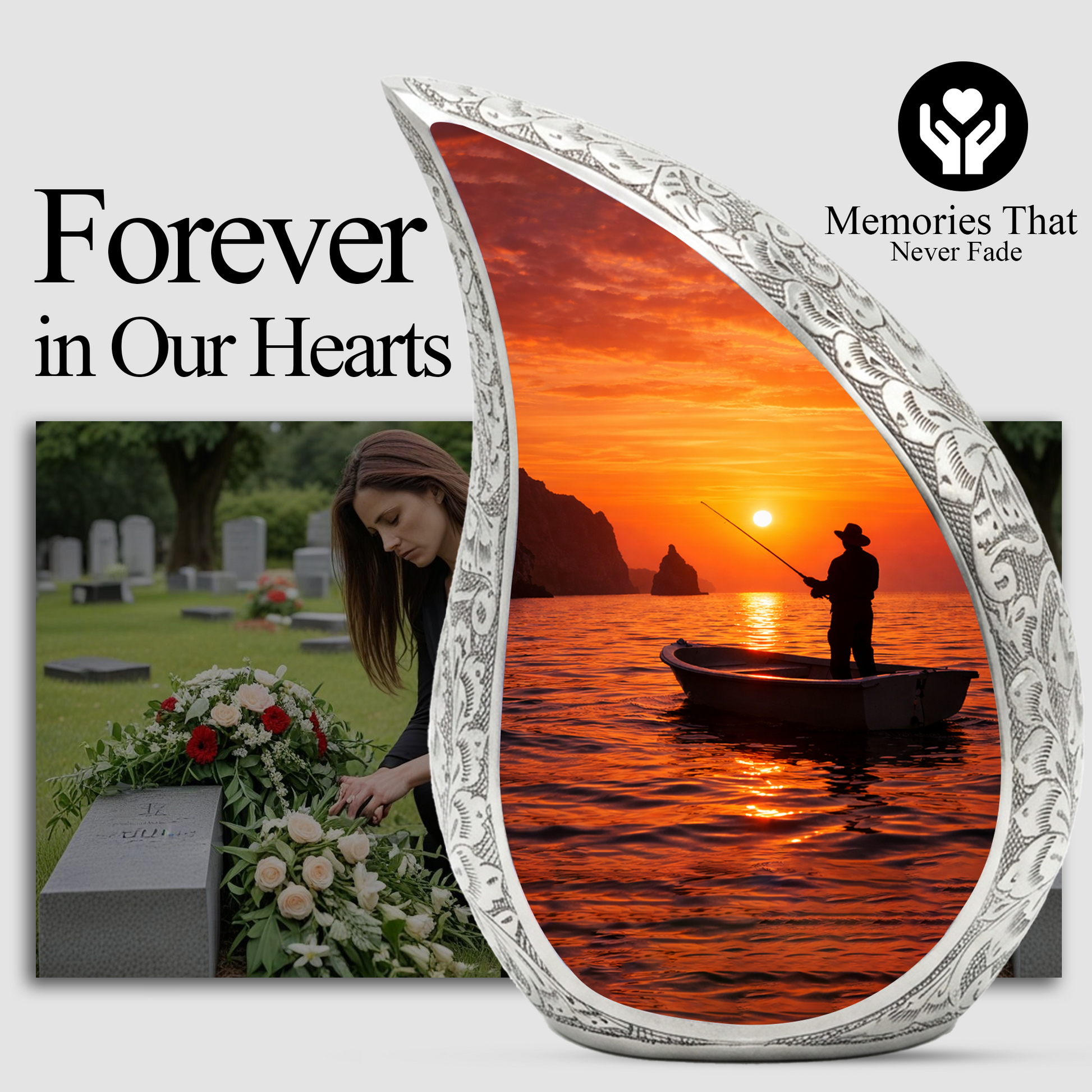 Gone Fishing Urn, Personalized Urn for Dad, Fishing Urns for Human Ashes