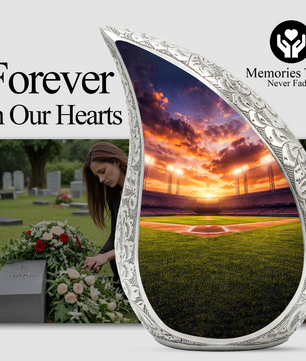 Baseball Stadium Adult Urn for Human Ashes – Premium Baseball Ground Cremation Urn