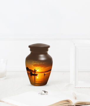 Fishing Urn for Human Ashes | Gone Fishing Cremation Urn for Dad