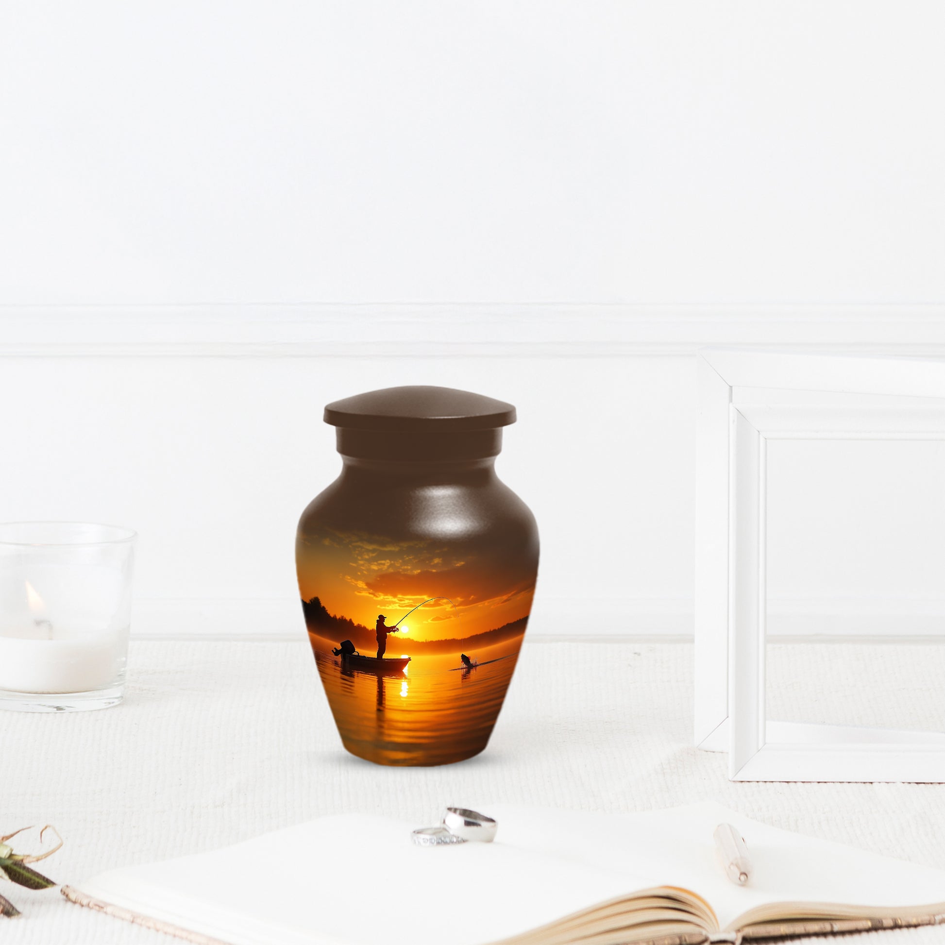 Fishing Urn for Human Ashes | Gone Fishing Cremation Urn for Dad