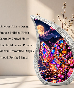 Colorful Butterfly Urn for Ashes, Jeweled Butterfly Cremation Urn