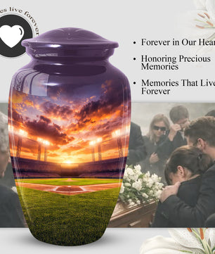 Baseball Stadium Urn for Dad | Cremation  Large Urn Adult Male | Memorial Urn for Father