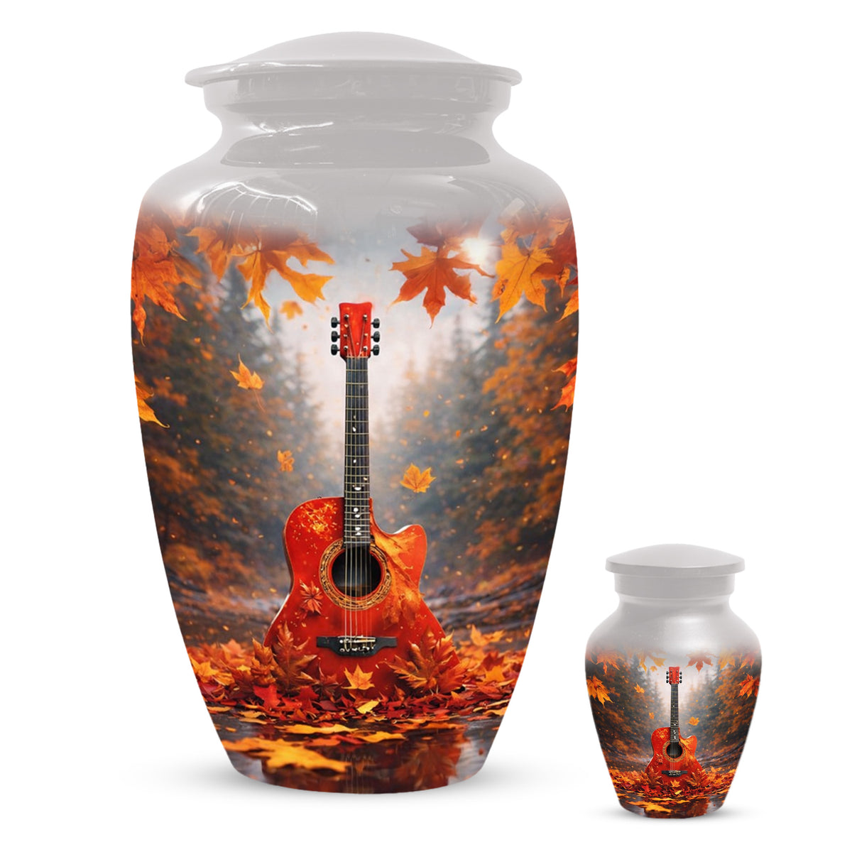 Guitar Memorial Urn for Mom - Music Keepsake Cremation Urns for Ashes