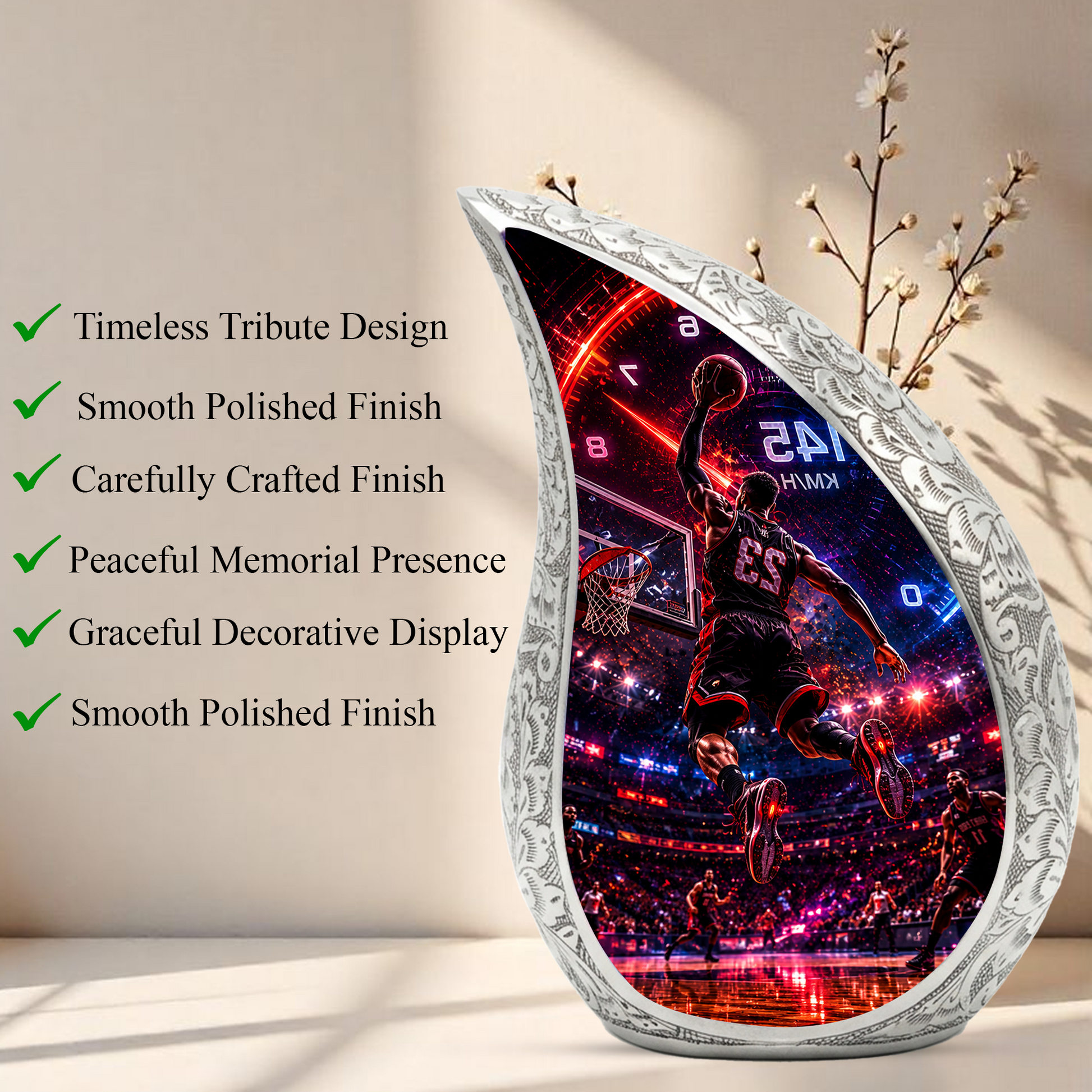 Basketball Player Urn for Adult Ashes | Basketball Adult Cremation Urn