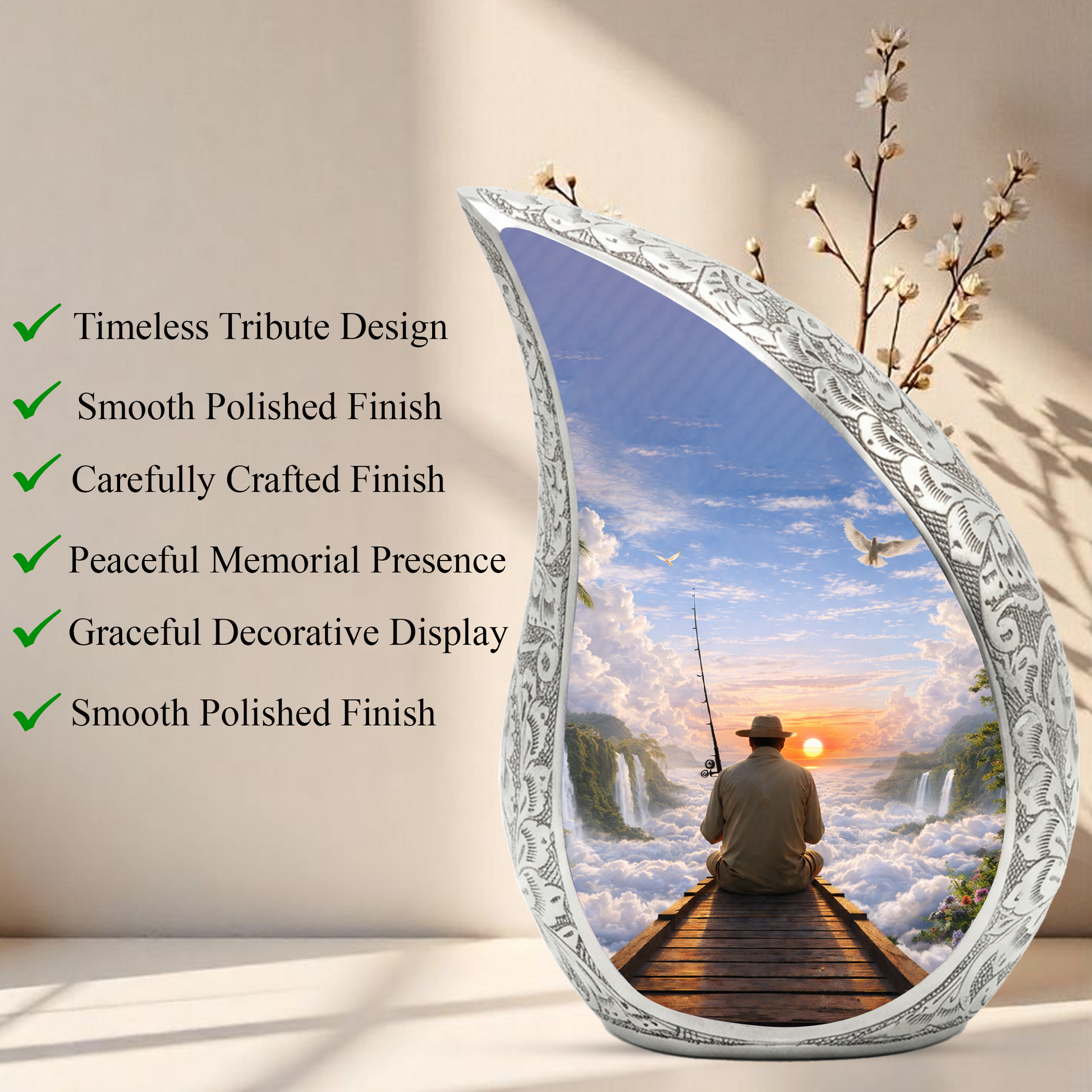 Fishing Gone Fishing Urn | Fishing Urns for Human Ashes